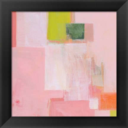 Framed Pink Squares Print