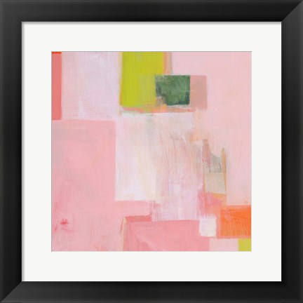 Framed Pink Squares Print