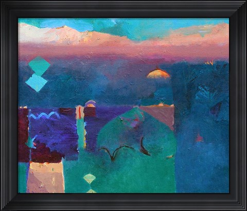 Framed Meknes Green Print