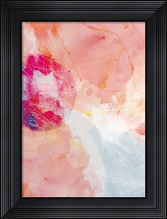 Framed Abstract Turquoise Pink No. 2 Print