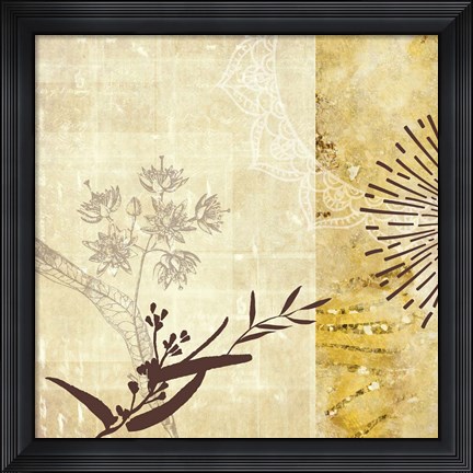 Framed Golden Henna Breeze 1 Print