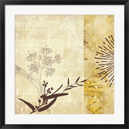 Framed Golden Henna Breeze 1 Print