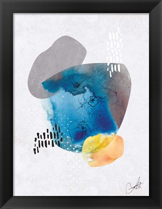 Framed Indigo Blossom No. 1 Print