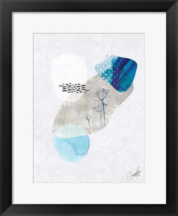 Framed Indigo Blossom No. 2 Print