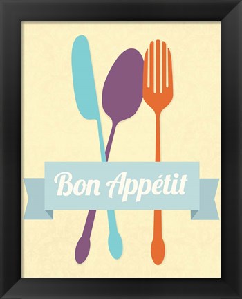 Framed Bon Appetit Print