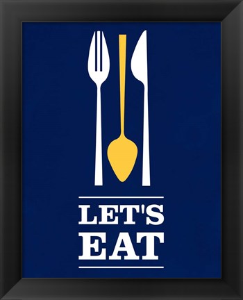 Framed Let&#39;s Eat Print