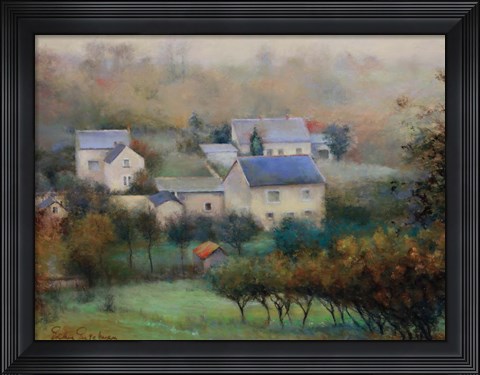 Framed Countryside Hamlet Print