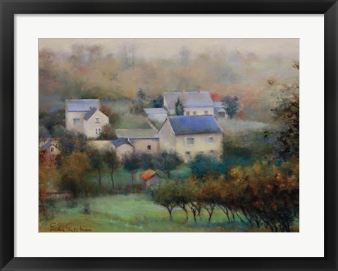 Framed Countryside Hamlet Print