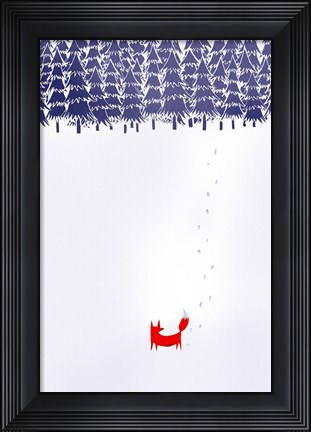 Framed Alone In The Forest Print