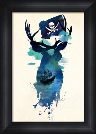Framed Captain Hook Print