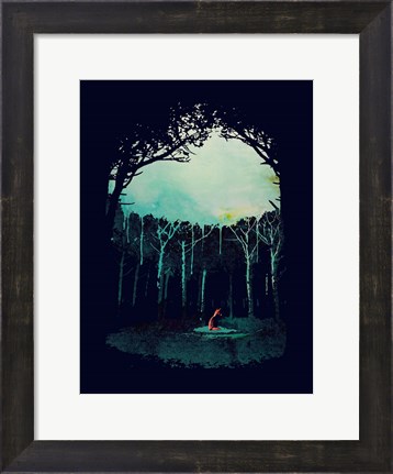 Framed Deep In The Forest Print