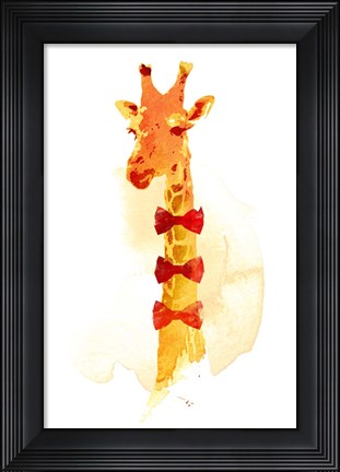 Framed Elegant Giraffe Print