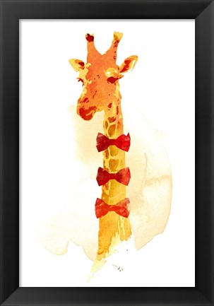 Framed Elegant Giraffe Print