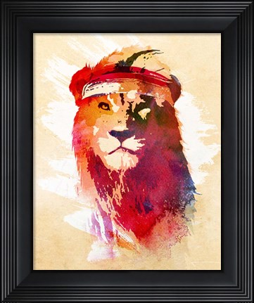 Framed Gym Lion Print