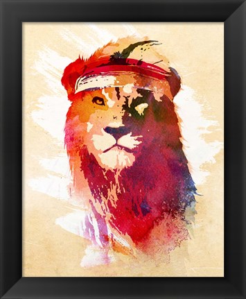 Framed Gym Lion Print