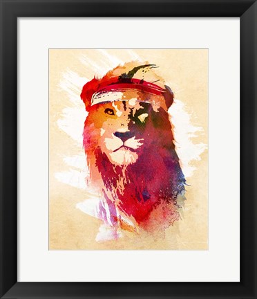 Framed Gym Lion Print