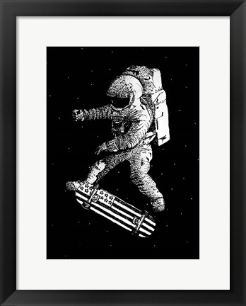 Framed Kickflip in Space Print