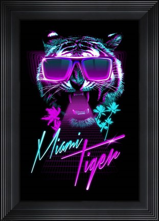 Framed Miami Tiger Print