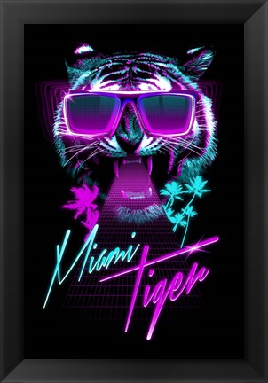 Framed Miami Tiger Print