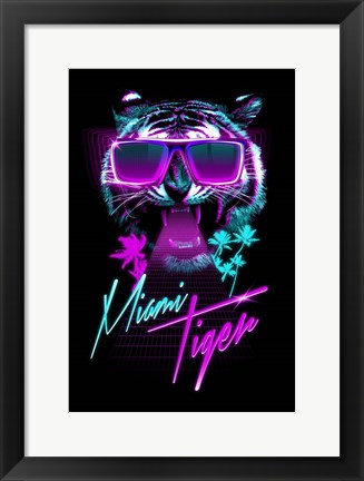 Framed Miami Tiger Print