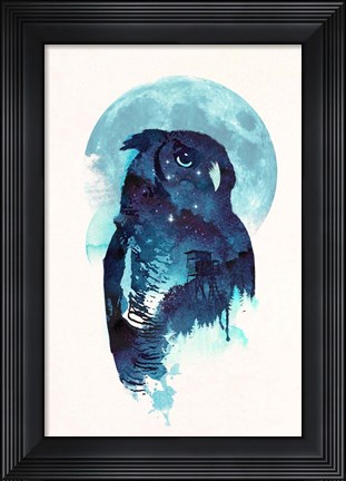 Framed Midnight Owl Print