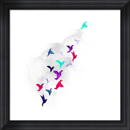 Framed Paper Birds Print