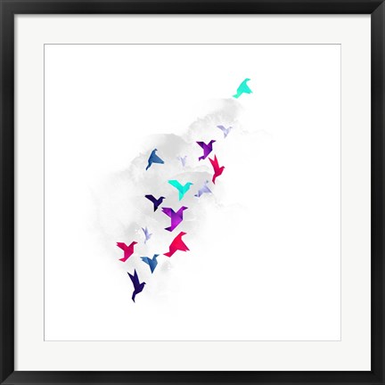 Framed Paper Birds Print