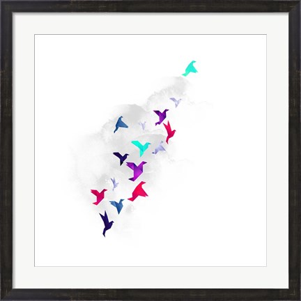 Framed Paper Birds Print