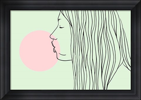 Framed Pink Bubble Gum Print