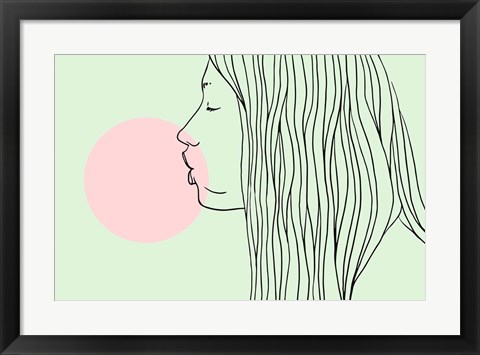 Framed Pink Bubble Gum Print