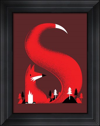 Framed S Like a Fox Print