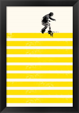 Framed Slide in Stripes Print