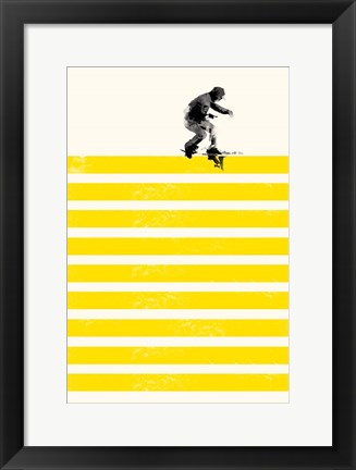 Framed Slide in Stripes Print