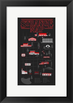 Framed Strange Map Print