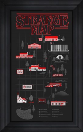 Framed Strange Map Print