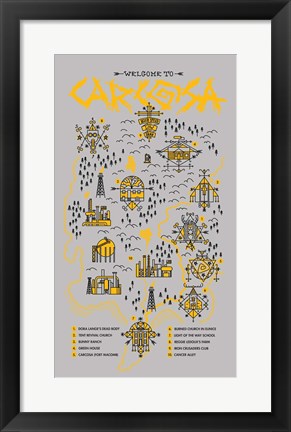 Framed True Detective Map Print