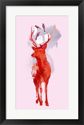 Framed Useless Deer Print