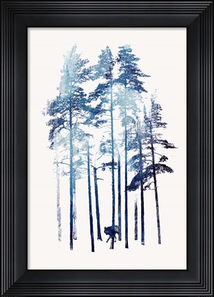 Framed Winter Wolf Print