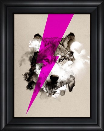 Framed Wolf Rocks Print