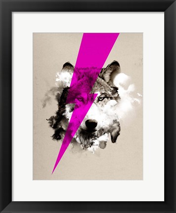 Framed Wolf Rocks Print