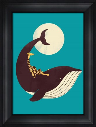 Framed Giraffe and the Whale Print