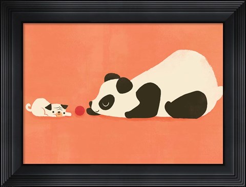 Framed Pug and the Panda Print