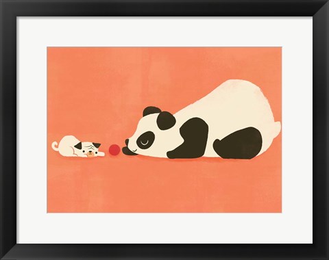 Framed Pug and the Panda Print