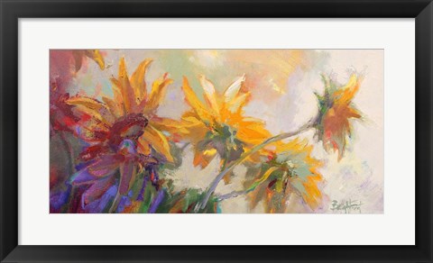 Framed Three Long Blossoms Print