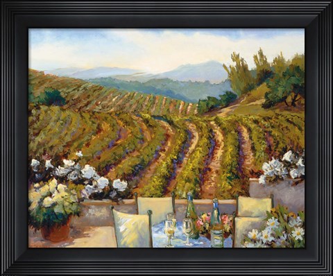Framed Vineyards to Mount St. Helena Print