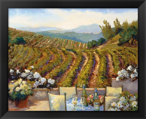 Framed Vineyards to Mount St. Helena Print