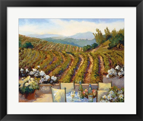 Framed Vineyards to Mount St. Helena Print