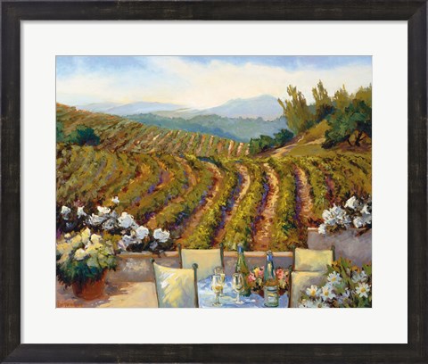 Framed Vineyards to Mount St. Helena Print