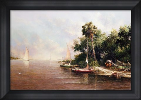 Framed Fisherman Landing Print