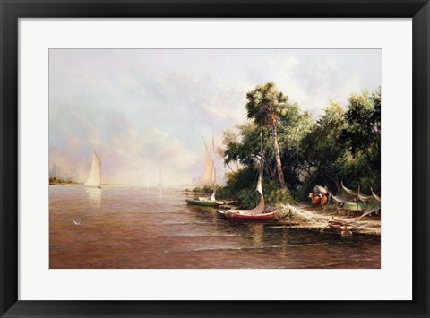 Framed Fisherman Landing Print